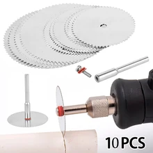 10pcs Mini Circular Saw Blade Electric Grinding Cutting Disc Rotary Tool for Dremel Metal Cutter Power Tool Wood Cutting Discs