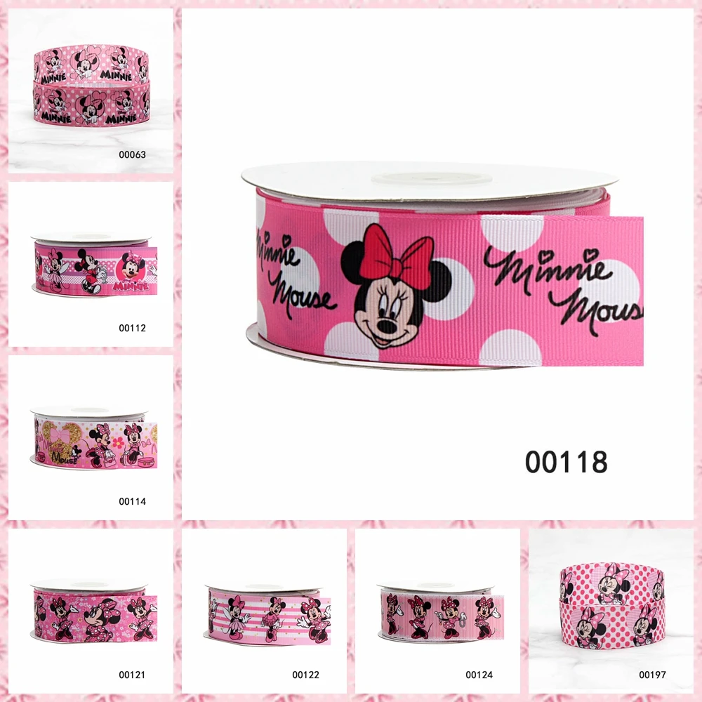 Лента Минни Маус для бантов 25 мм 10 ярдов |
