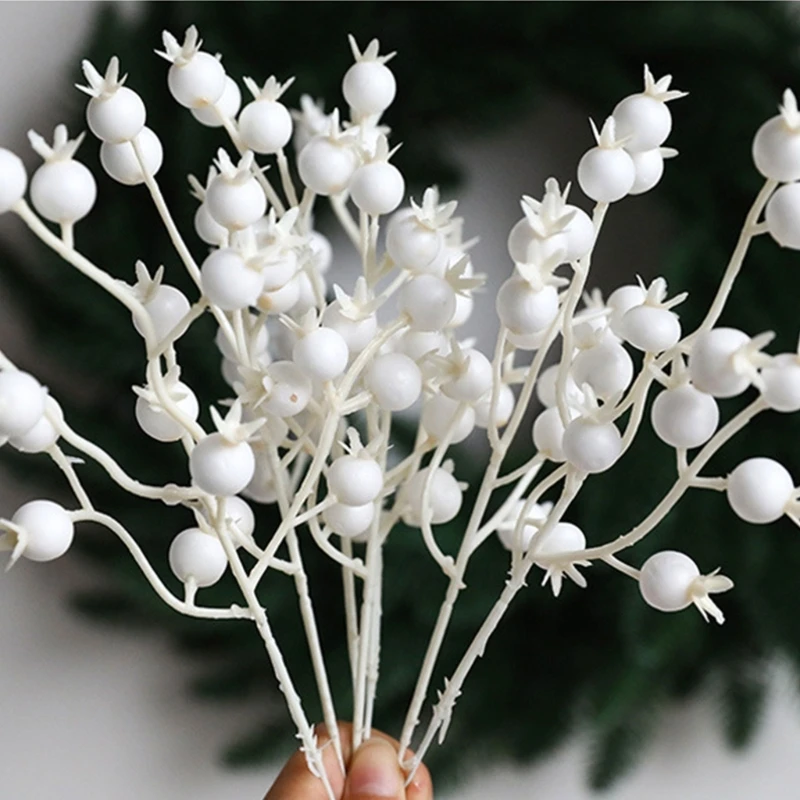 

10xChristmas Foam Fruit Flower Branch Simulation Berries Plant Party Home Decor