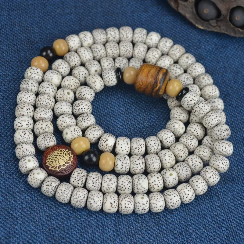 

SNQP Star Moon Bodhi 108 Finished Bracelet Natural And Native Tai Car Hanging Horn Holes Boutique High Throw