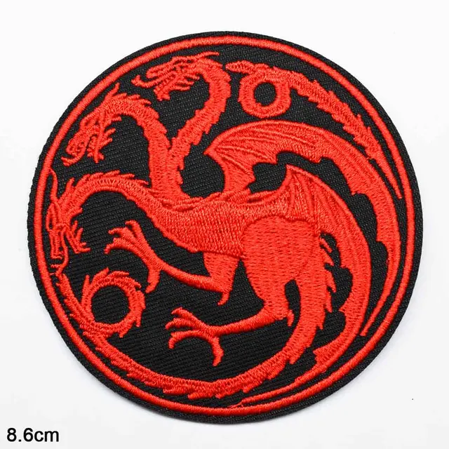 Red Dragon Iron On Embroidered Clothes Patch For Clothing Stickers Garment Apparel Accessories 1