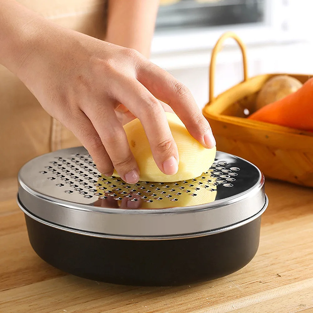 

Stainless Steel Vegetable Fruit Slicers Carrot Potato Oval Box Container Grater Kitchen Cutter Gadgets Slicer Cheese Grater