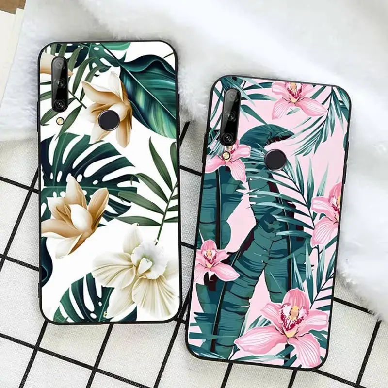 

Hot Art Flowers Banana Leaf Phone Case for Huawei Honor 10 i 8X C 5A 20 9 10 30 lite pro Voew 10 20 V30