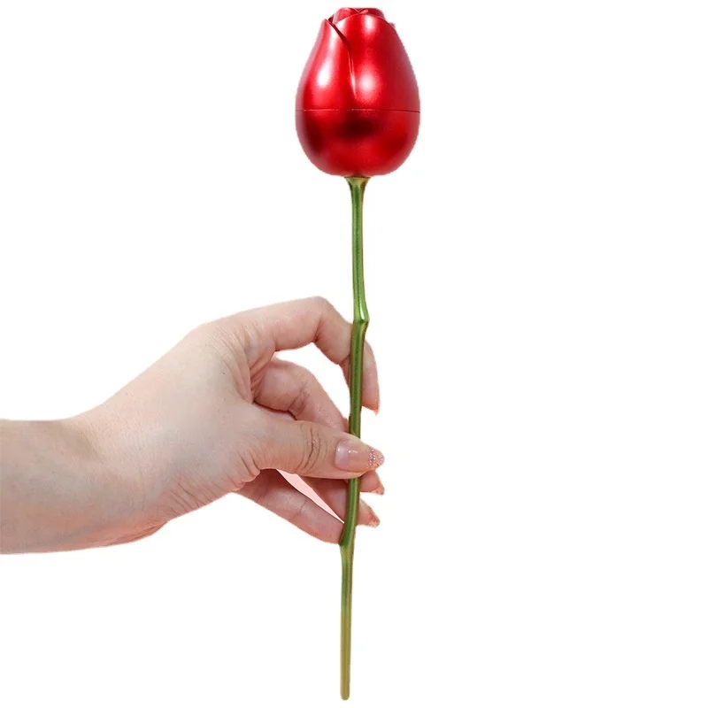 

Valentine's Day single metal rose jewelry packing box necklace ring jewelry box