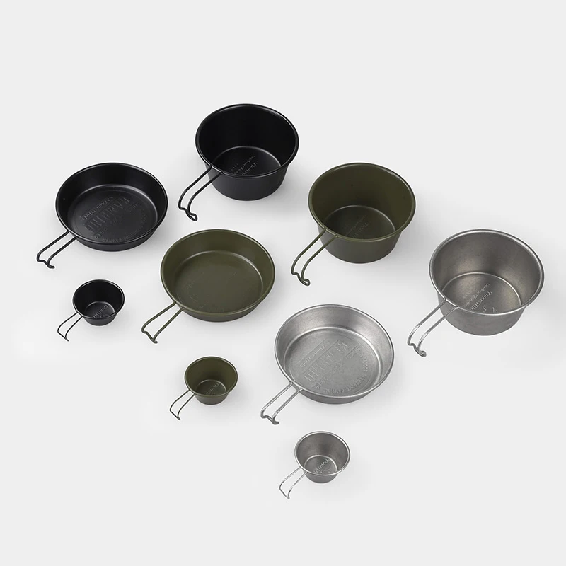 

Outdoor Stainless Steel Stackable Sierra Bowl Camping Picnic Fishing Glamping Gear Tea Coffee Cup Cooking Frying Pan Dinnerware