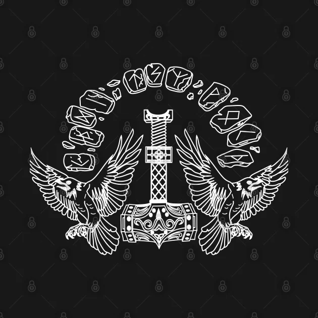 Футболка Norsic Vi Kings Rune Mjöllnir and Odin's Ravens новые повседневные футболки из 100% хлопка с