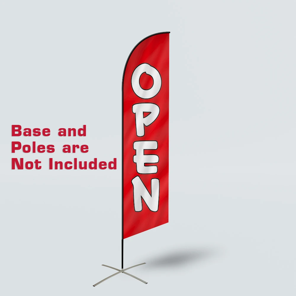 Индивидуальный дизайн вязаный полиэфирный пляжный флаг с перьями открытый