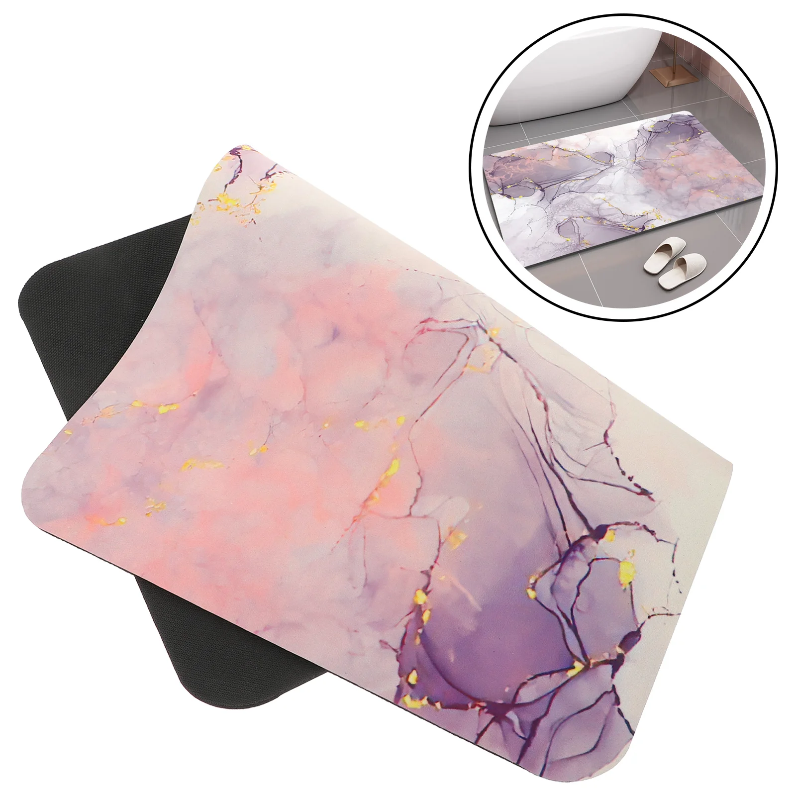 

Bathroom Mat Floor Nondiatom Mud Carpet Pad Shower Home Water Mats Absorption Bath Decorative Accessory Drying Hotel Slipping