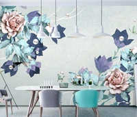 custom 3d mural wallpaper modern living room decoration tv background home decor photo european jewelry flowers 3d wall paper