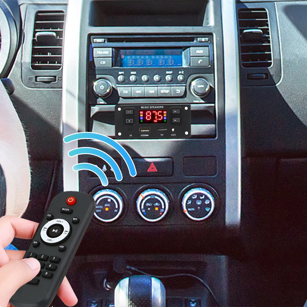 2*60 Вт 120 усилитель Bluetooth 5 0 MP3 декодер плата DC 12 В 24 в музыкальный плеер USB линия FM
