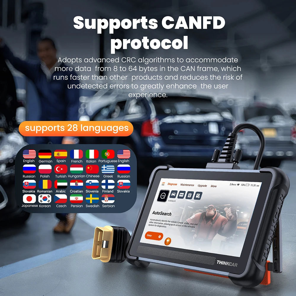 Автосканер THINKSCAN 672 CANFD OBD2 бессрочный с 28 режимами сброса