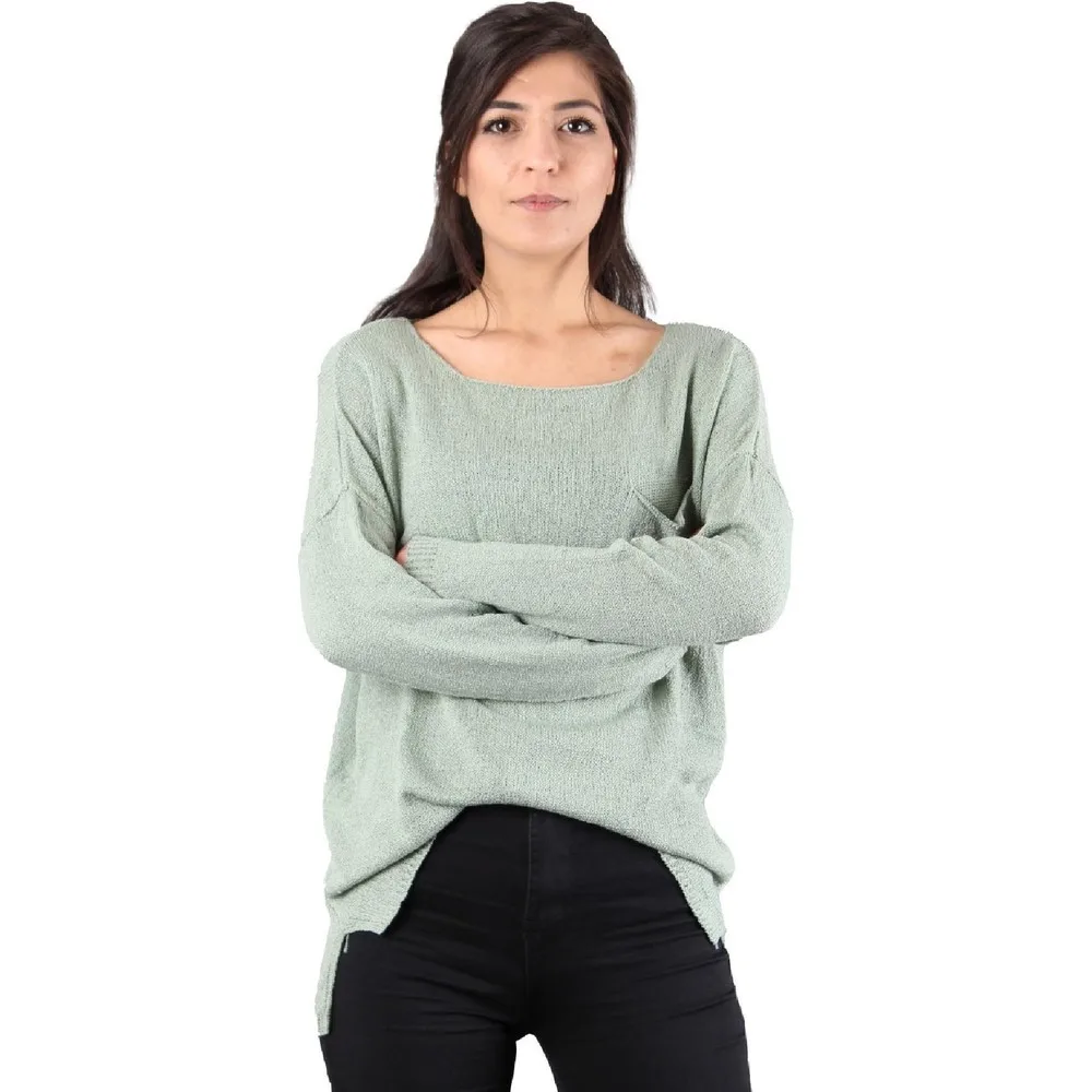 

Женская блузка большого размера Dorlie Fierte ETKM3570, тонкий трикотажный трикотаж с круглым вырезом и длинным рукавом, базовая спортивная блузка че...