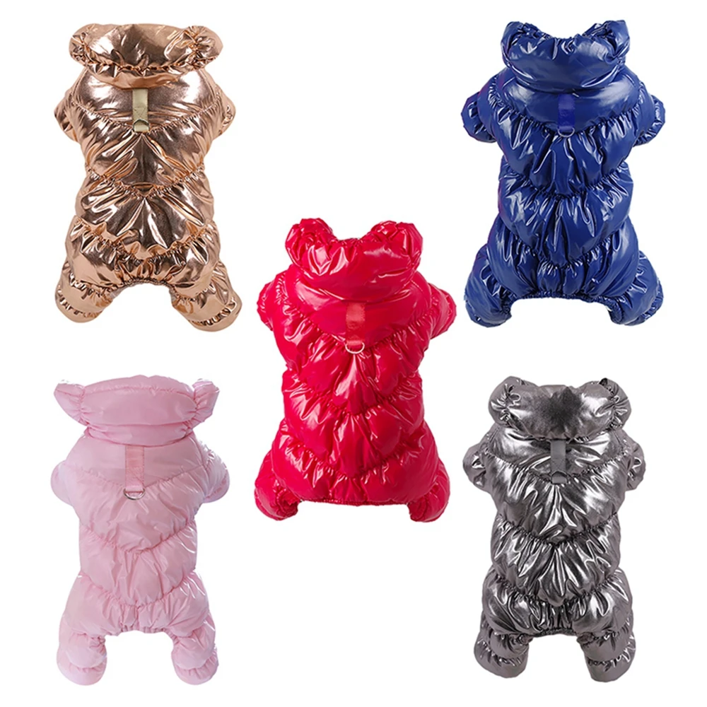 

Водонепроницаемая куртка с высоким воротником для собак, Зимняя Теплая Флисовая одежда для маленьких собак, щенков, жилет для домашних пито...