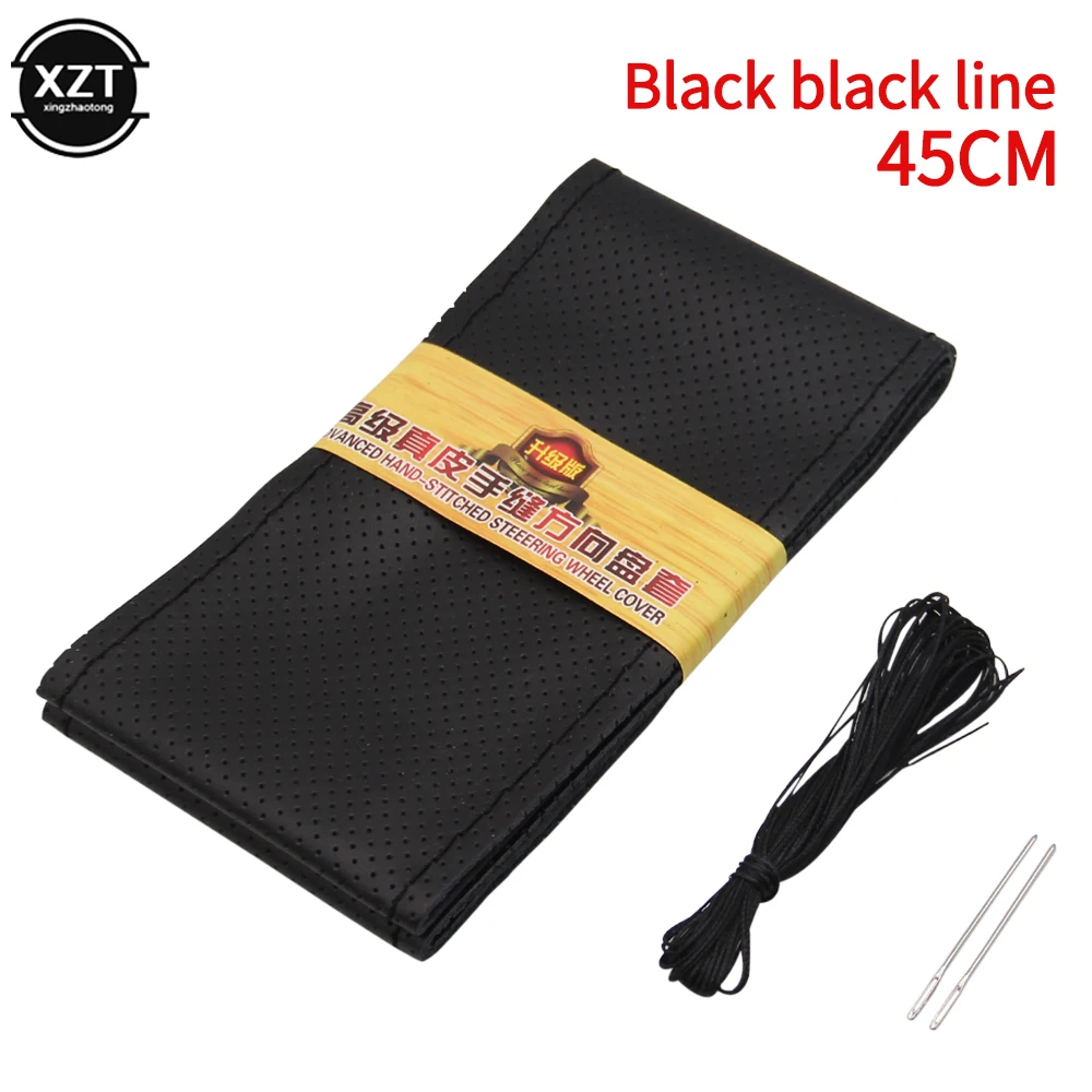 

Лидер продаж 42 см 45 см 47 см 50 см чехол на руль автомобиля грузовика автобус DIY ручной работы из натуральной кожи чехол на руль