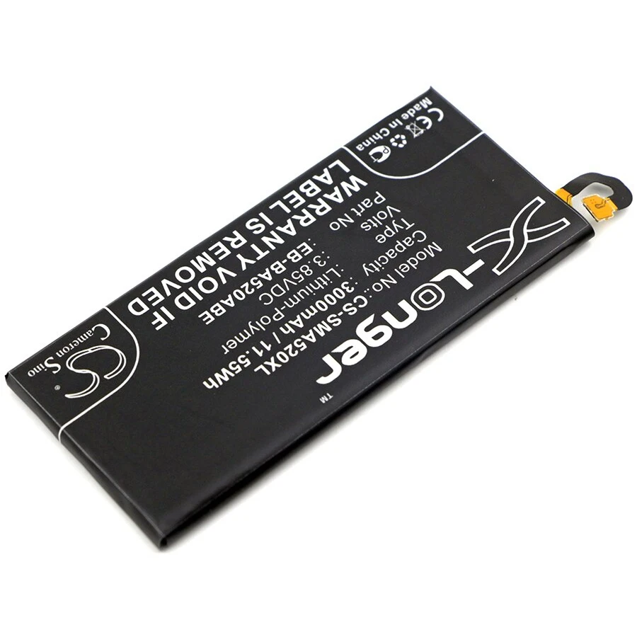 Аккумулятор CameronSino для Samsung Galaxy A5 2017 SM-A520 CS-SMA520XL 3.85 V 3000 mAh 11.55 Wh 066012 - купить по