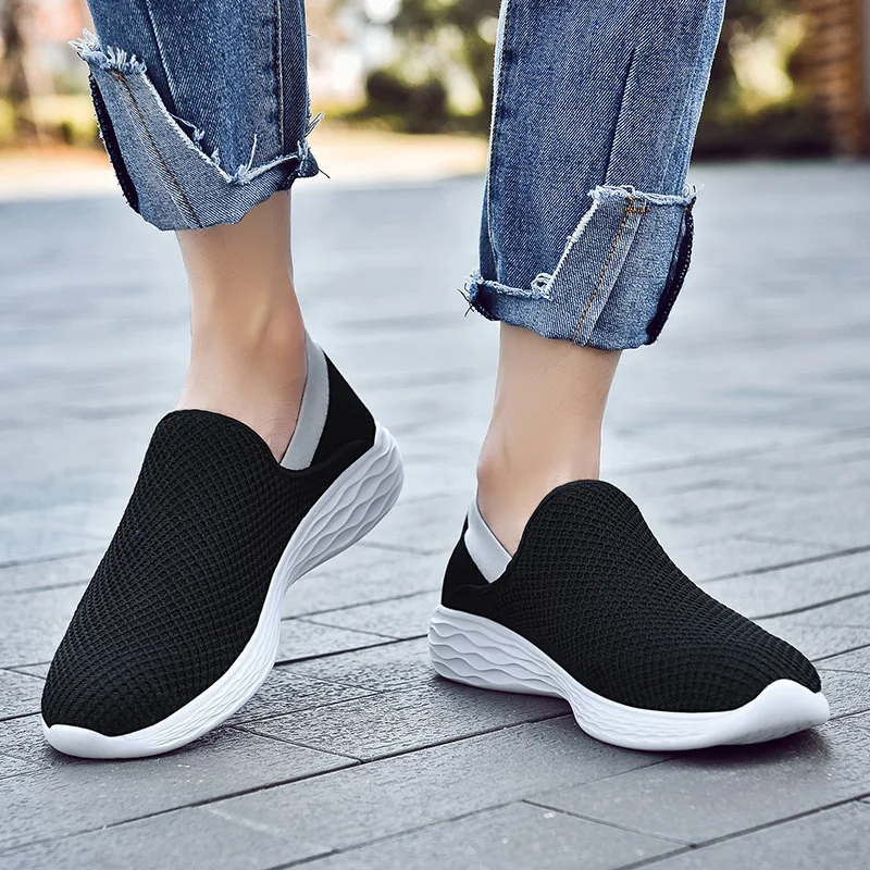 Men Women Comfortable Casual Legging Lazy Flats Outdoor Soft Mesh Sneakers Walking Shoes Driving Shoes