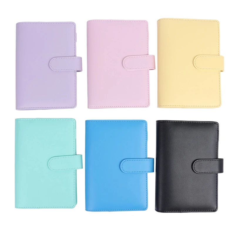 

Macaroon A6 PU Leather Budget Binder Notebook Cash Envelopes System Set Binder Pockets Money Budget Saving Bill Organizer