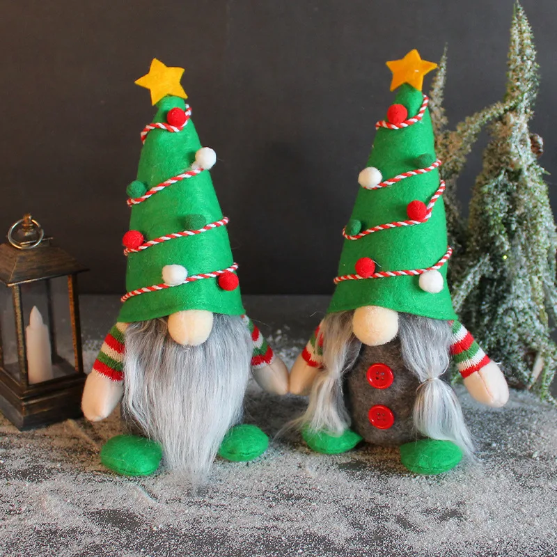 

Christmas Santa Gnomes Plush Decorations,Handmade Swedish Dwarf Scandinavian Tomete Elf for Xmas Home Office Table Holiday Decor