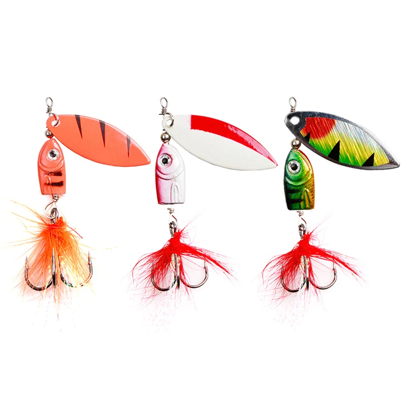 

1PC Spinner Spoon Metal Fishing Lure 7g/10g/13g Sequins Metal VIB Spoon Artificial Baits Wobbler Rotating Bait with Treble Hooks