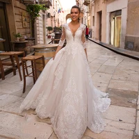 stunning wedding dresses organza v neck half sleeves bridal dresses lace up appliques luxury bride gown vestidos de novia