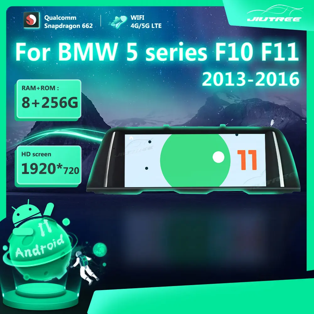

Автомобильный радиоприемник 12,3 дюйма 256G Android 11,0 для BMW 5 серии F10 F11 2013-2016 система GPS-навигация мультимедийный плеер стерео приемник