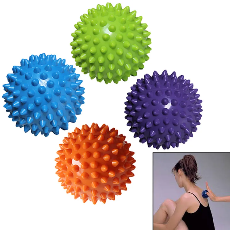 

Durable PVC Spiky Massage Ball Trigger Point Sport Fitness Hand Foot Pain Relief Plantar Fasciitis Reliever Hedgehog 7cm Balls