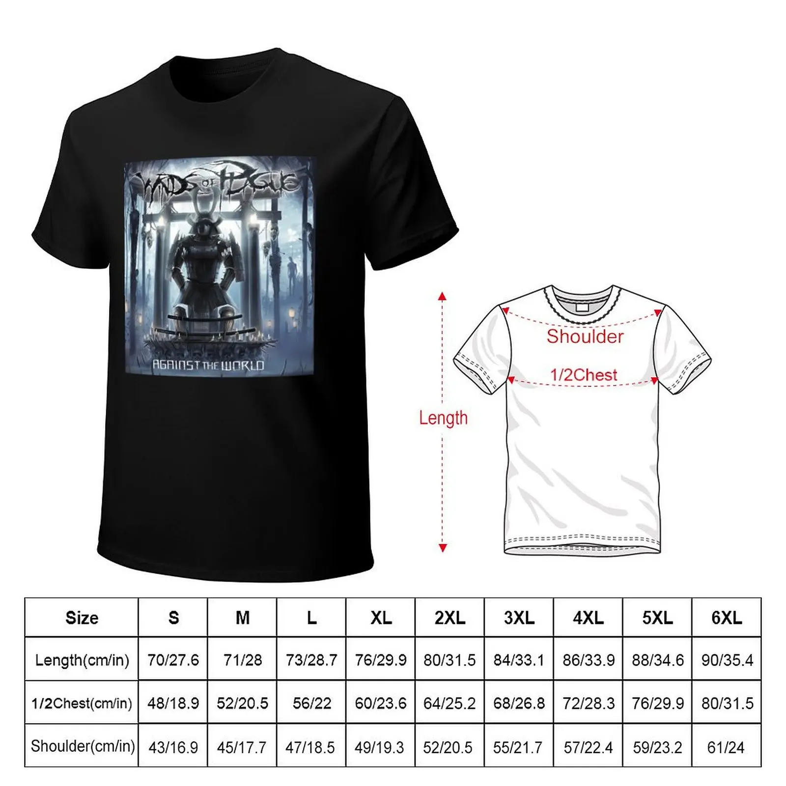 Фото Winds Of Plague 6 T-Shirt Basic Simple Design Short Sleeve Shirt №2