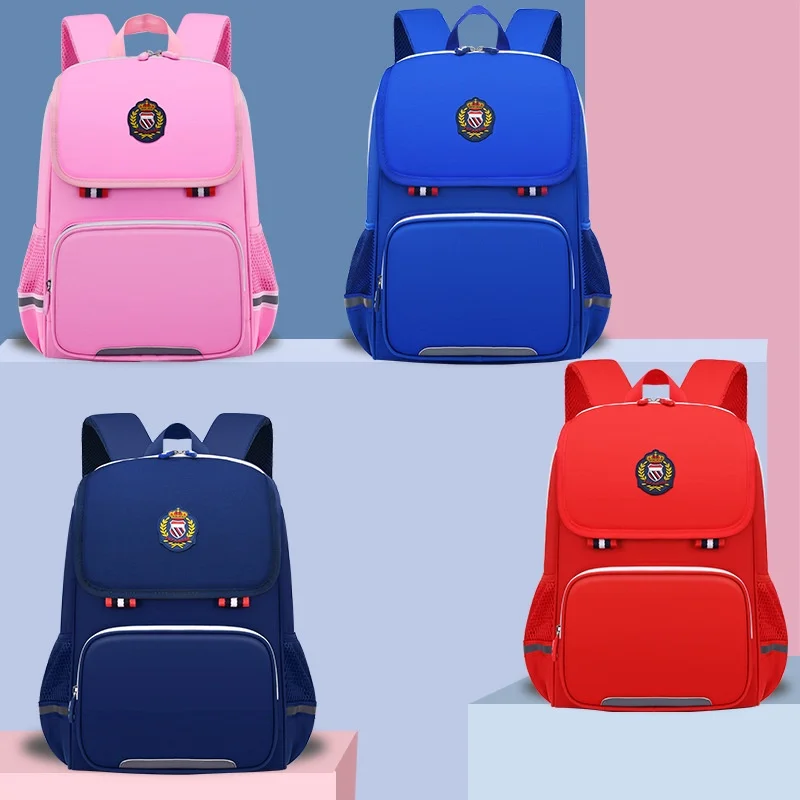 British Style Primary Girl Boy Fashion Reflective Backpacks for Travel New Children Students Large Capacity Schoolbags All-match
