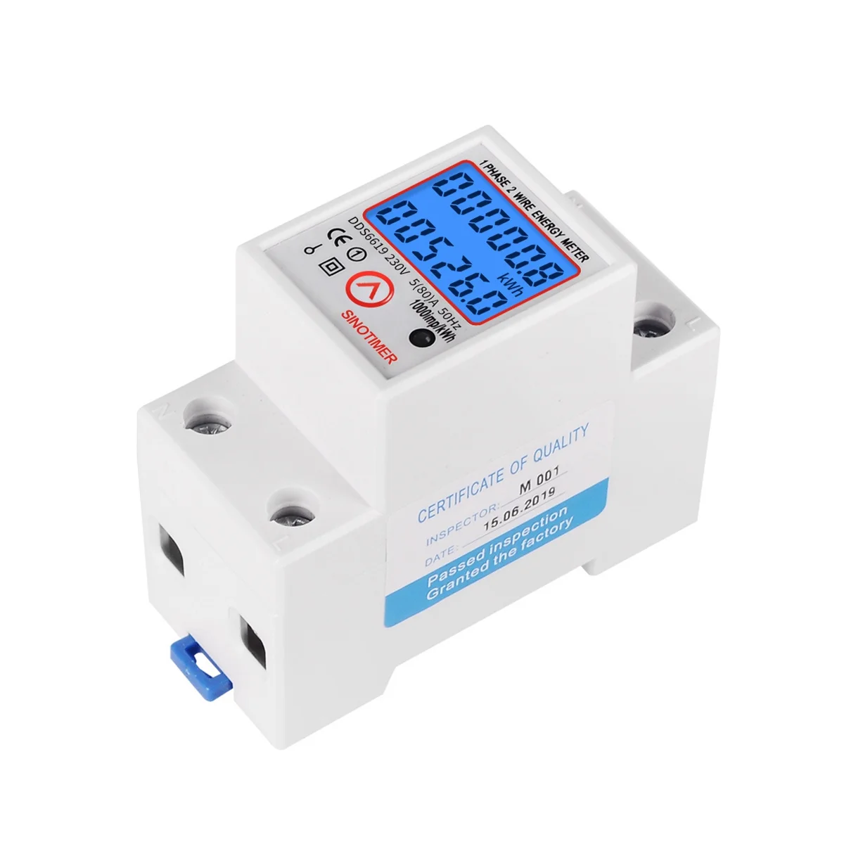 Цифровой Однофазный сброс SINOTIMER измеритель нулевой энергии на Din-рейке