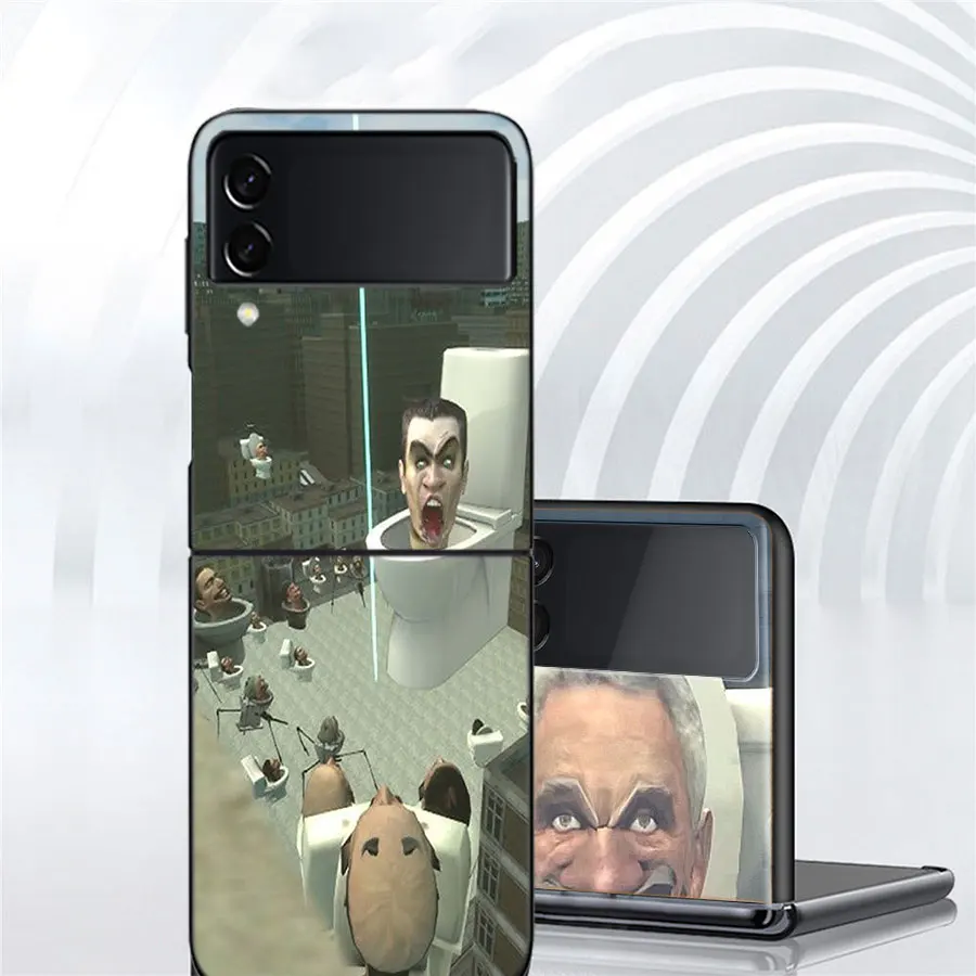S-Skibidi мобильный сотовый телефон с отделением для туалета Samsung Galaxy Z Flip 5 4 3 чехол