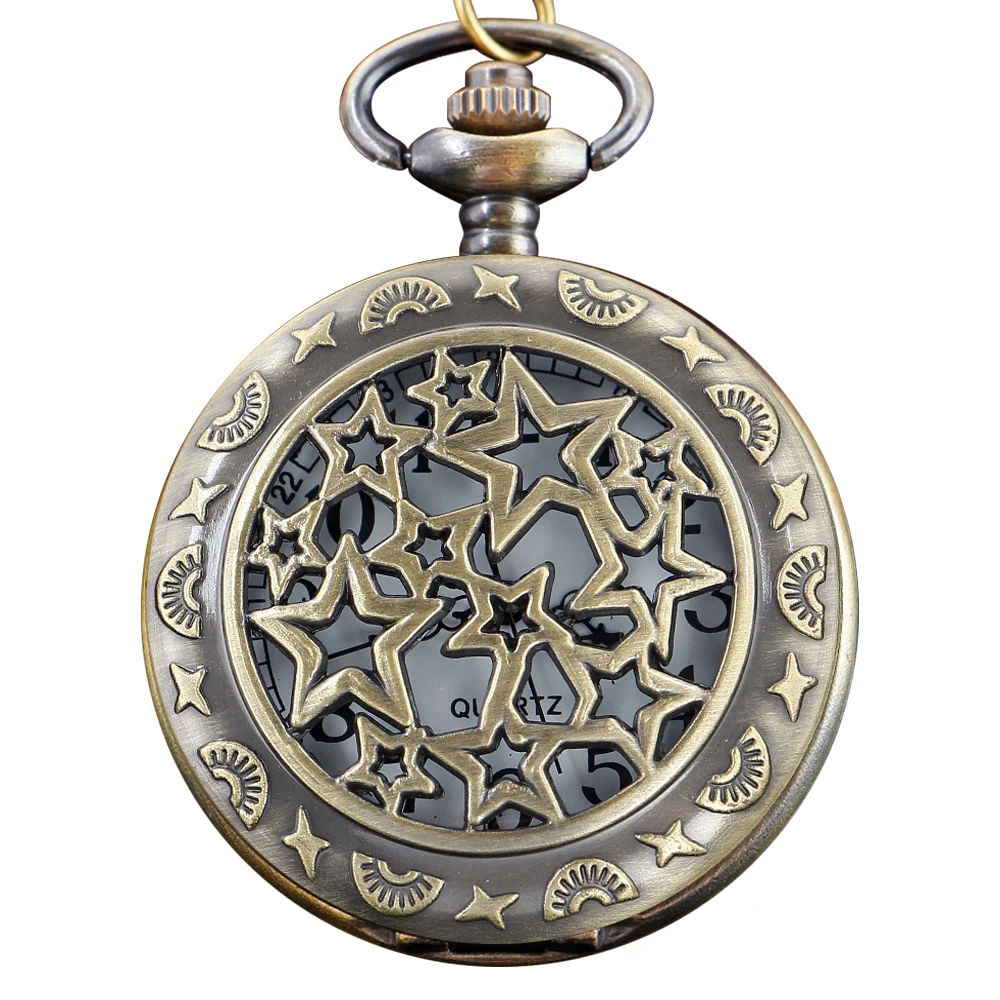 Кварцевые карманные часы с полым циферблатом