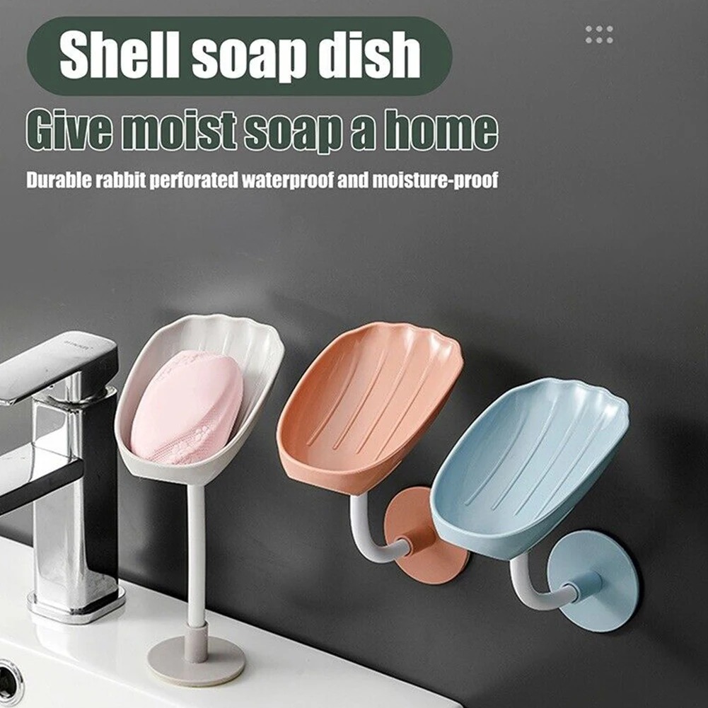 

Soap Storage Holder Soap Shelf Wall Mounted Soap Shelf Water Free Soap Box Bathroom Boxes Household Suction Cup Holder