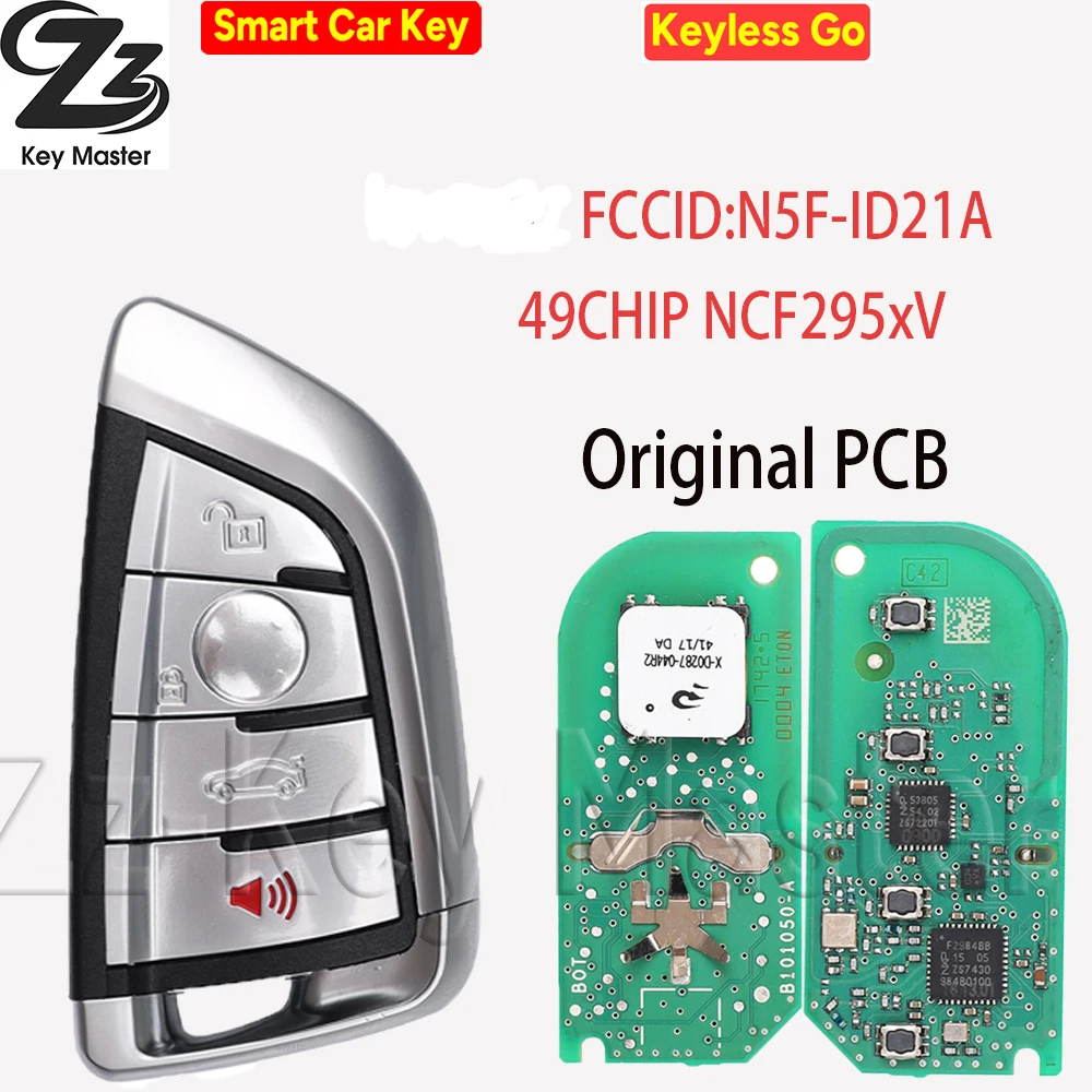 

ID49 434 МГц бесконтактный автомобильный дистанционный ключ N5F-ID21A, оригинальная печатная плата для BMW G серии 3 5 6 7 X3 X5 X7 G01 G02 G08 G30 G31 G32 G38