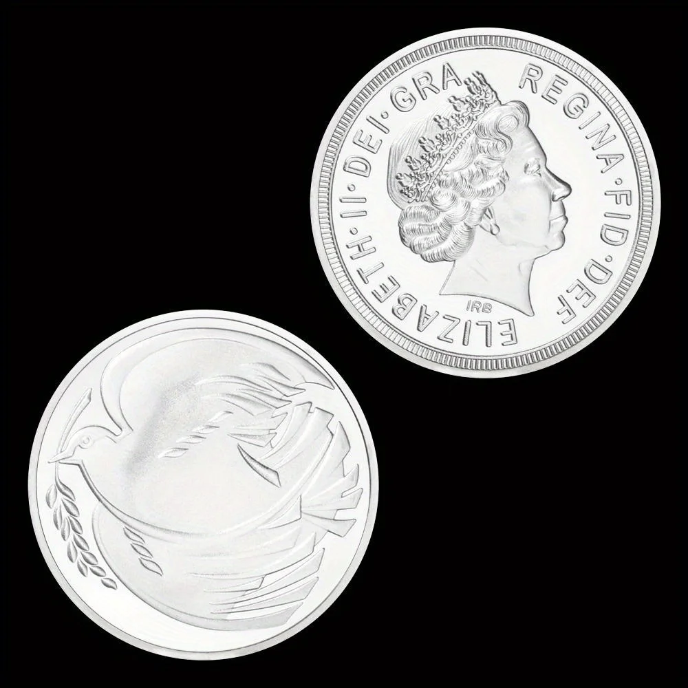 Посеребренная Сувенирная Монета Basso-relievo Коллекция Голубя Мира Художественный