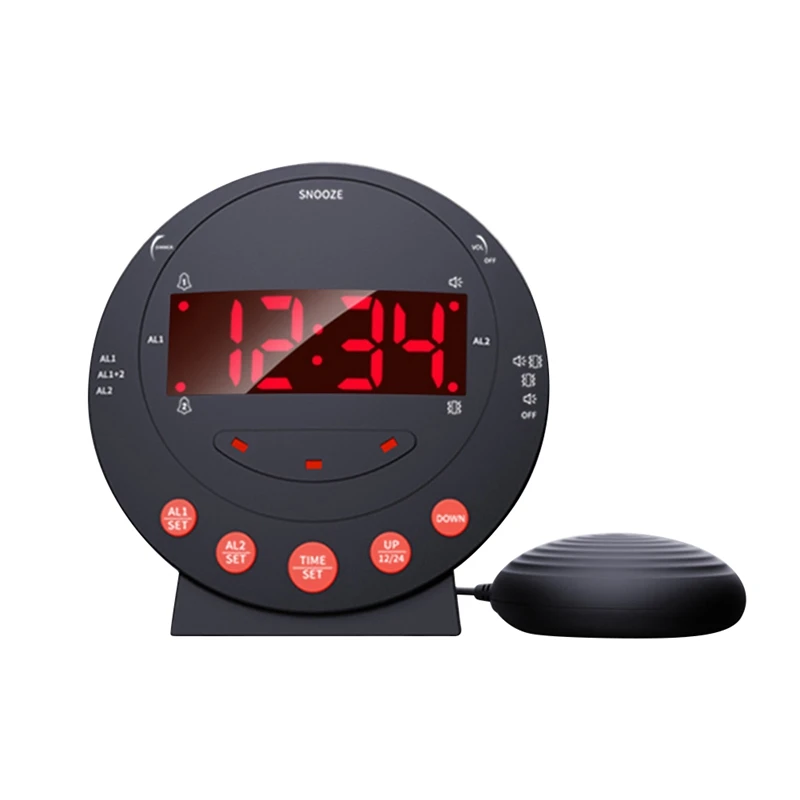 

Электронный будильник с бесступенчатой регулировкой громкости, цифровые настольные мощные вибрационные часы