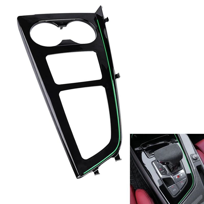 

Car Central Control Gear Shift Panel with 32 Colors LED Ambient Light Replacement for- A4 A4L S4 2021-2022