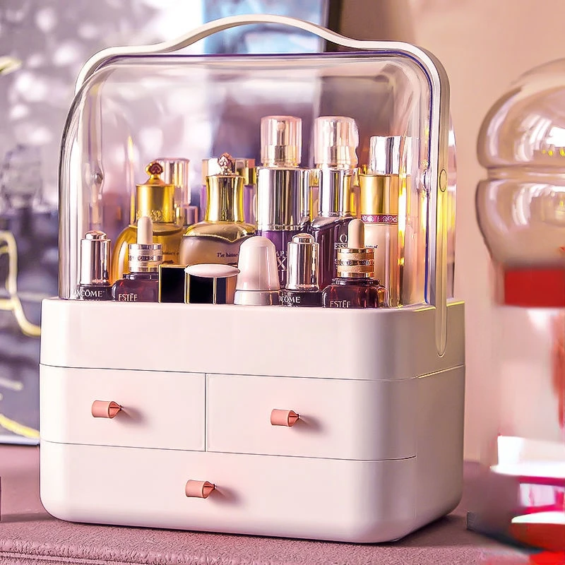 

Cosmetic Storage Box Makeup Organizer Drawer Large Capacity Jewelry Nail Polish Makeup Container Portable Cosmetic Organizer Box