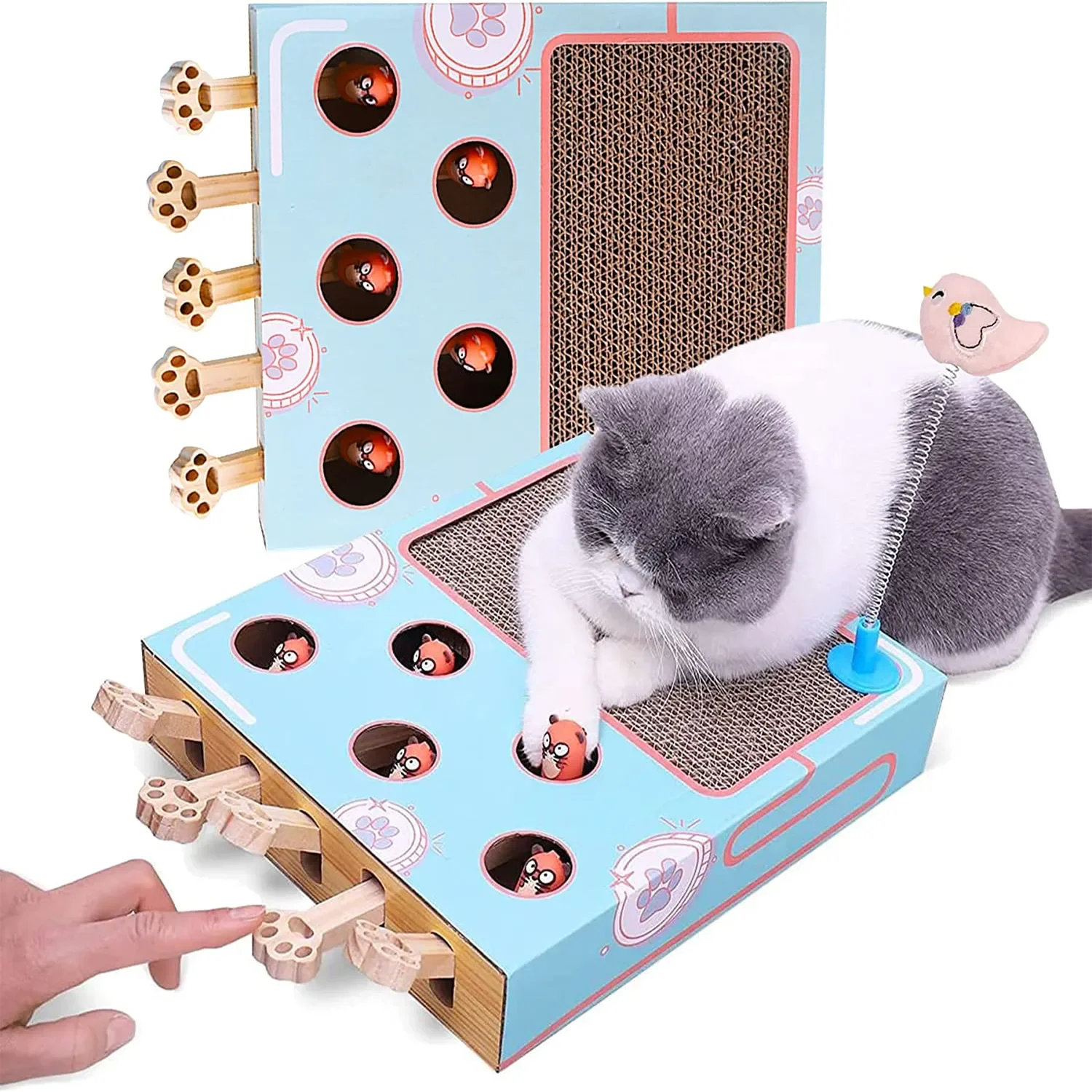 

NEW Cat toy Whack-a-Mole Cat Scratching Board Toy Grinding Claw Rest Funny Cat Interactive Multifunctional Cat supplies