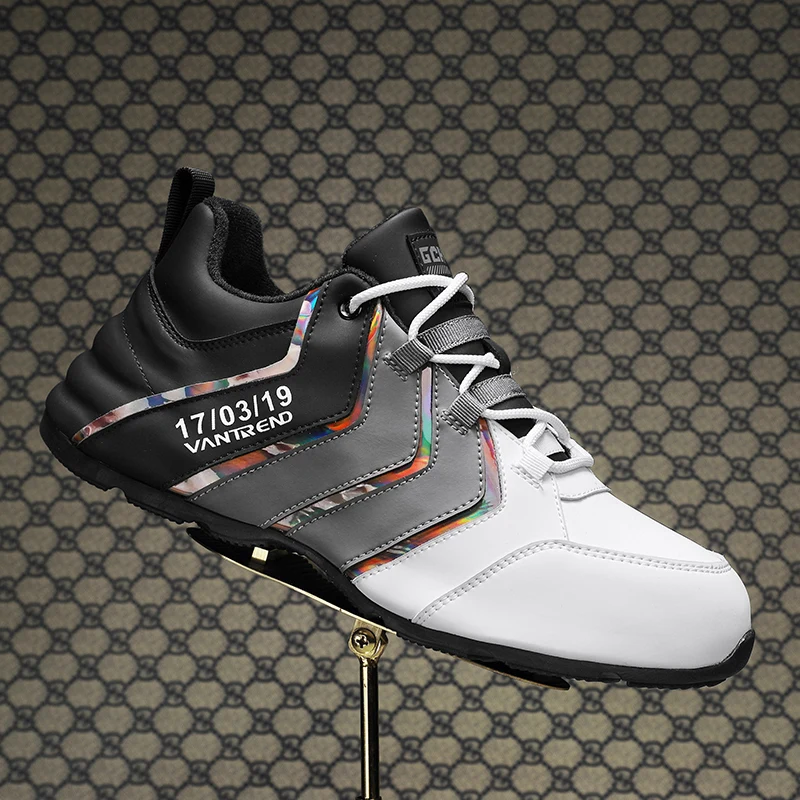 

Big Size 39-45 Men Golf Sport Shoes Outdoor Golfer Anti-slippery Jogging Walking Sneakers Golf Training Shoes Leather