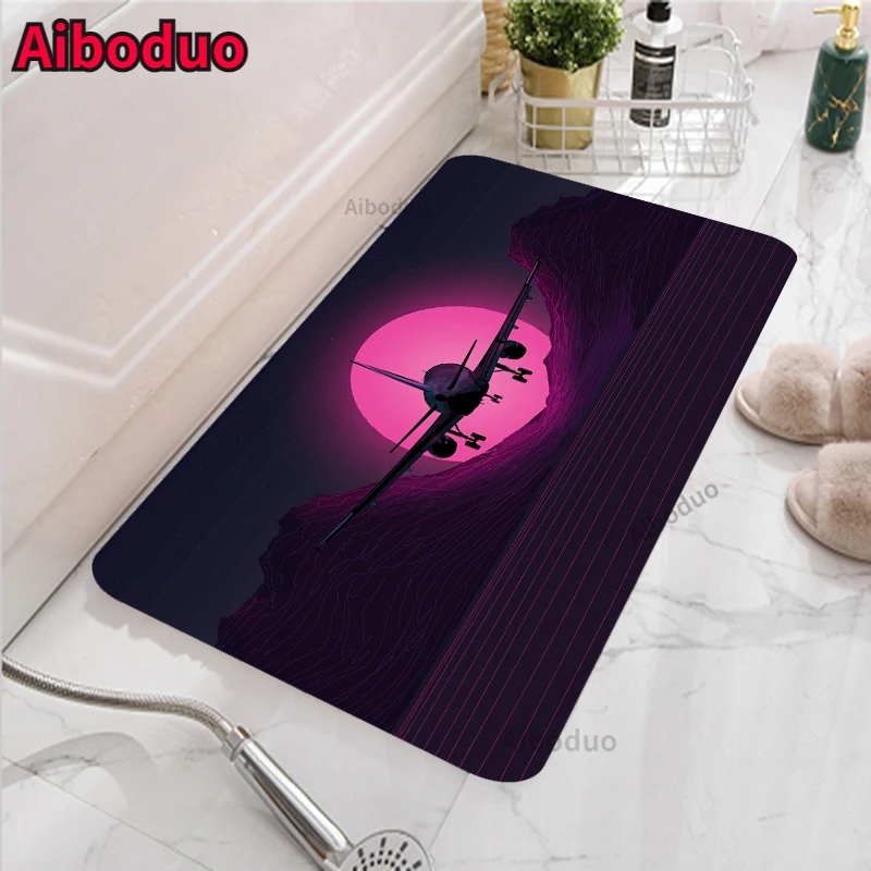 

Landscape Animation Color Living Room Bathroom Carpet Room Bathroom Non-slip Absorbent Pad Bath Mat Bathroom Carpet Bathroom