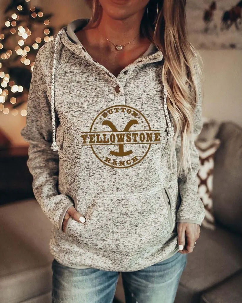

Autumn and Winter 2022 Women's New Print Design Heather Grey Women's Sweater