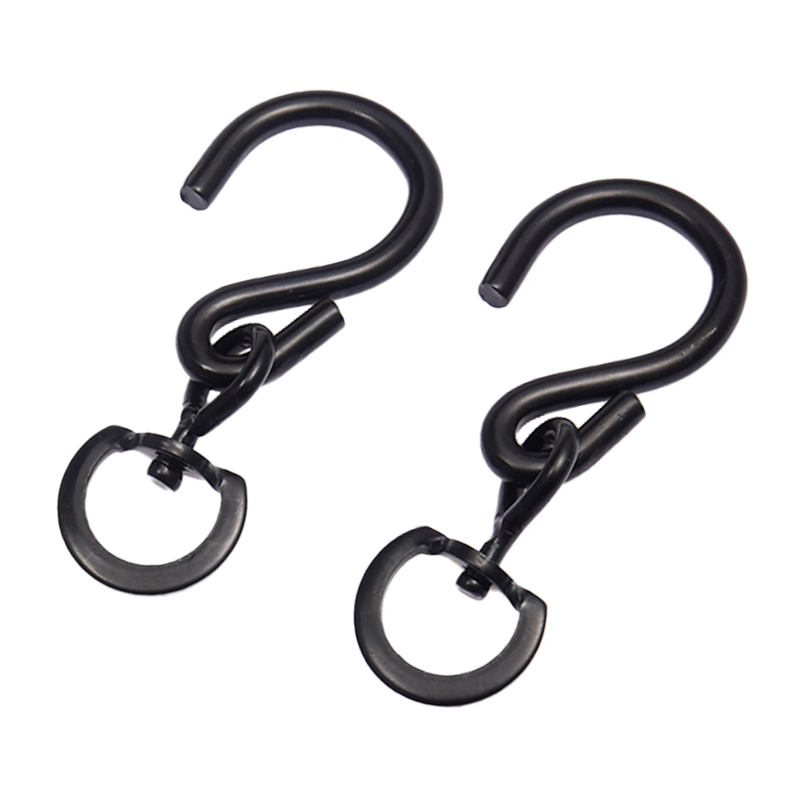 

Outdoor Swivel Plant Hangers Black 360Swivel S Hook With Closed D Rings Plants Wind Chimes Windsocks Bird Feeders Party Supplies