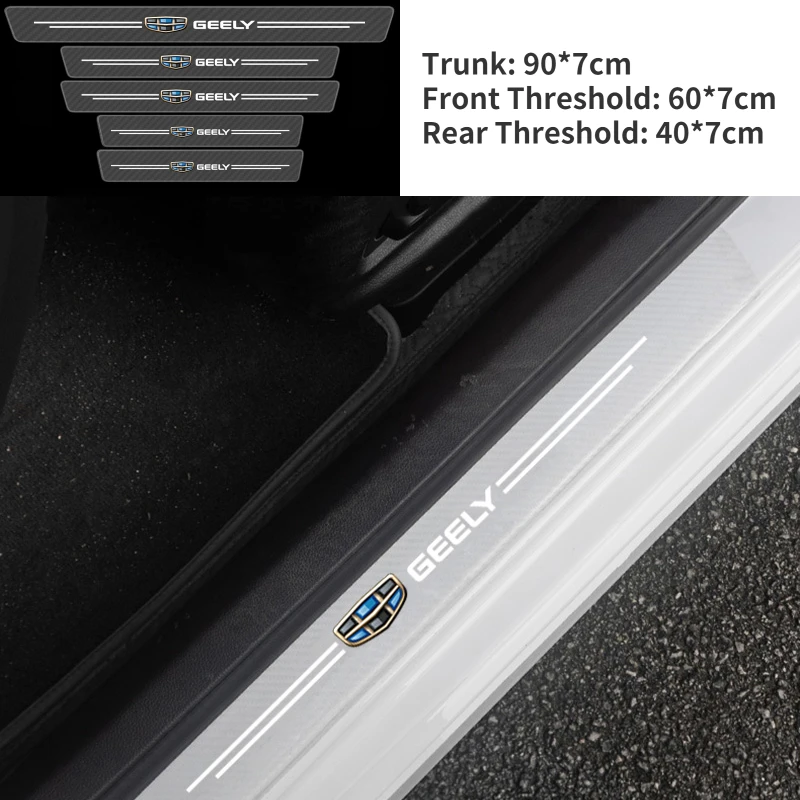 

Прозрачные наклейки из ТПУ для заднего багажника из углеродного волокна для Geely Emgrand EC7 EC8 King Kong Gx7 CK MK BL GE GT