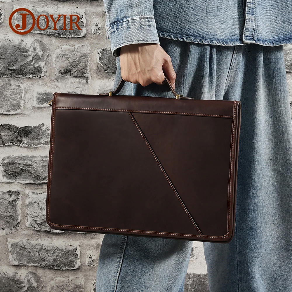 JOYIR Genuine Leather Laptop Sleeve Bag Compatible with 14.2