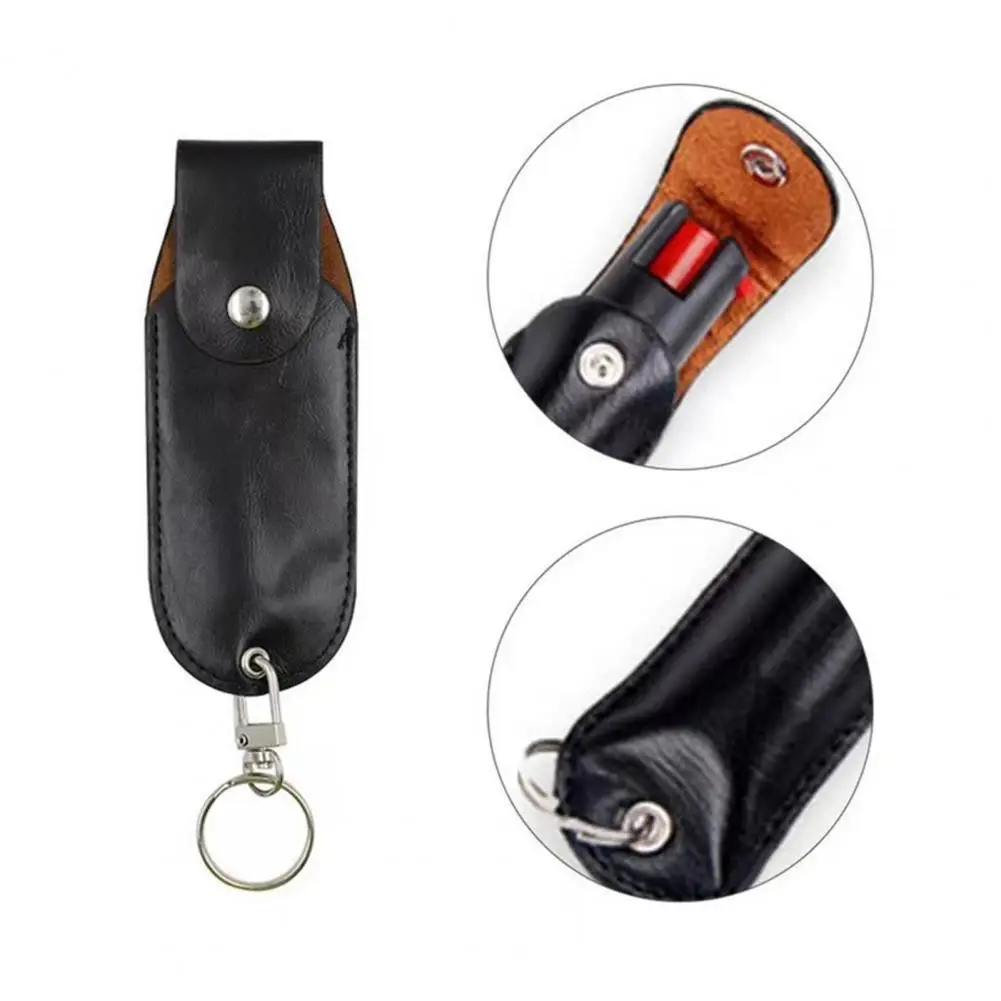 

Надежный чехол из искусственной кожи, Прочный чехол для хранения спрея, маленький защитный чехол из искусственной кожи, аксессуар для безоп...