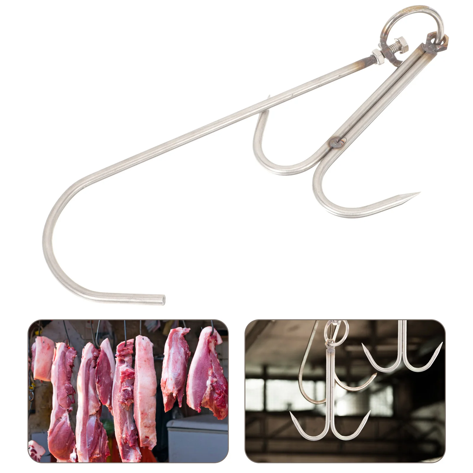 

Hooks Meat Hook Hanging Steel Stainlessbutcher Bacon Bbq Hangers Hanger Duck Smoker Roast Grill Beef Butchering Hams Sausage