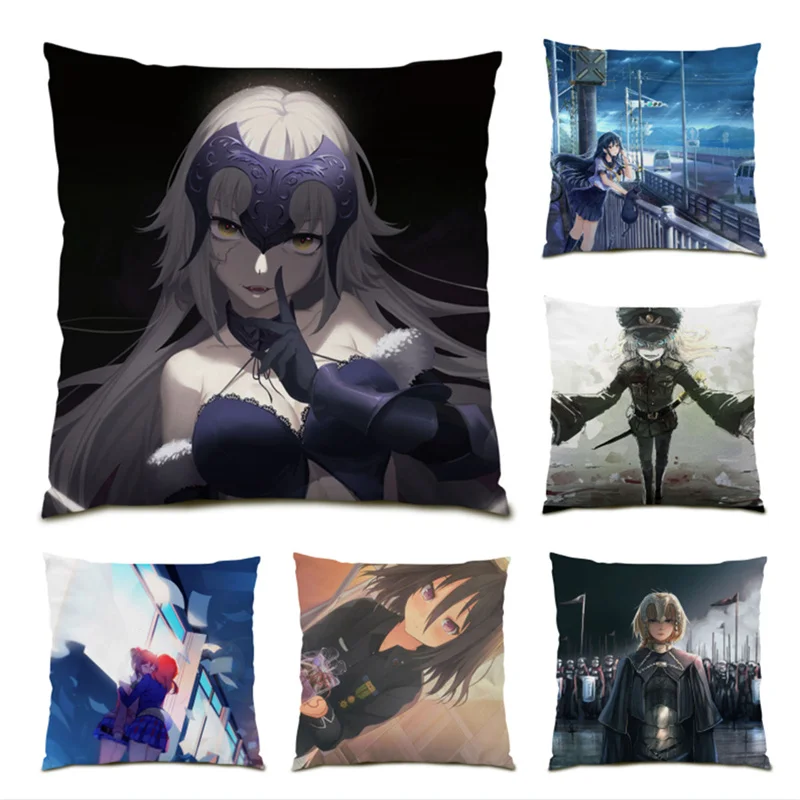 

Cute Pattern Ornamental Living Room Velvet Decorative Pillowcase Anime Cushion Covers Luxury Polyester Linen Accessories E0660