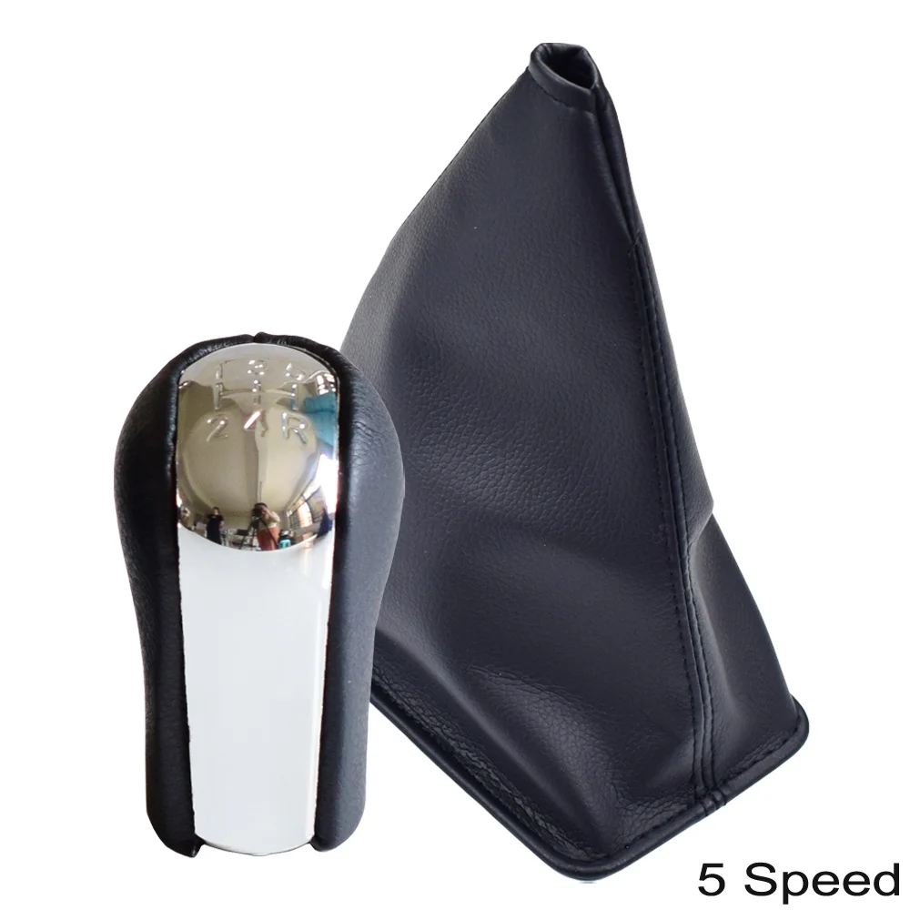 

5 Speed 6 Gear Car Shift Gear change lever knob + Leather Boot Gaitor Cover For Toyota Corolla Verso RAV4 AVENSIS Yaris