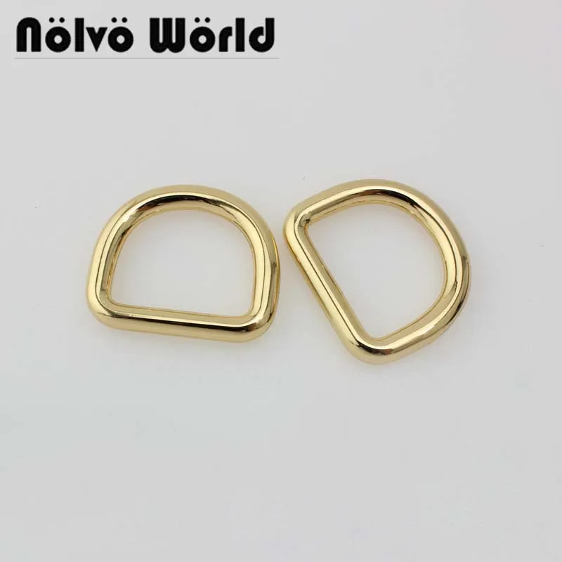 30pcs 4.5mm line,25*19mm 1 Inch 5 colors metal D Ring accessories for bags hardware welded d rings