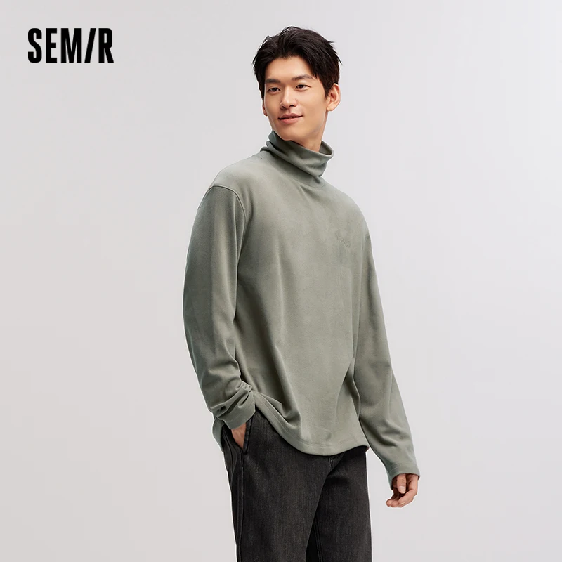 Фото Футболка Semir с длинным рукавом, мужская футболка с подогревом и сохраняющая тепло, с высоким воротником, базовый слой Dralon, топ 2024, новинка зимы, сложенный воротник, базовый №2